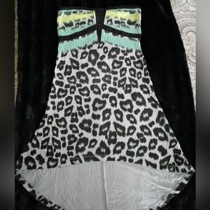 Animal print strapless summer dress